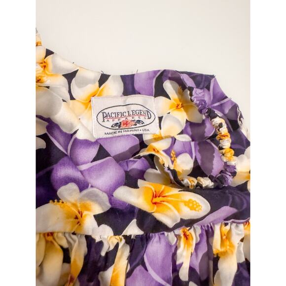 Pacific Legend Dress 12-18 mo Hawaiian Girls Purple Hibiscus Made In Hawaii - Picture 11 of 14